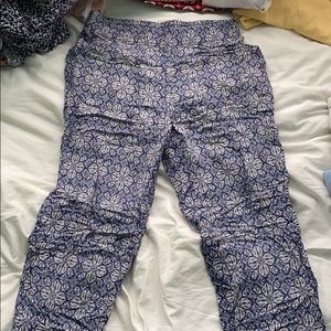 HM Blue Patterned Tapered Pants